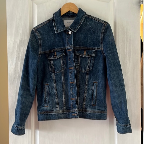 Old Navy ladies denim stretch jeans jacket size  M EUC - Picture 1 of 4